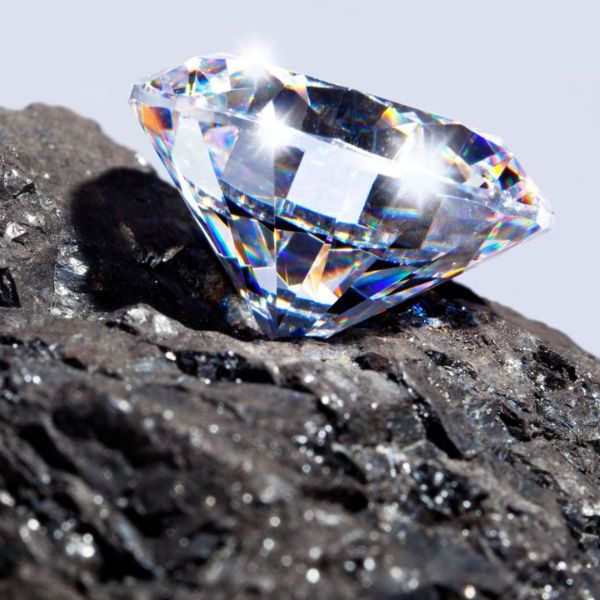 Image of a diamond on a rock